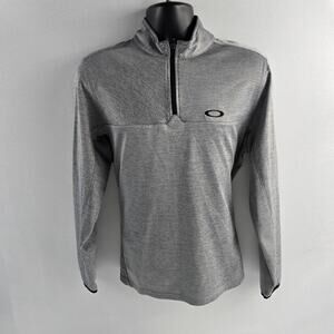 Oakley Men’s Hydroix Gray Long Sleeve 1/4 Zip Pullover‎ Shirt Size M 6620